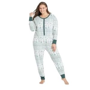 Hearth & Hand Magnolia Holiday Pajamas Womens Onesie Size M NWT